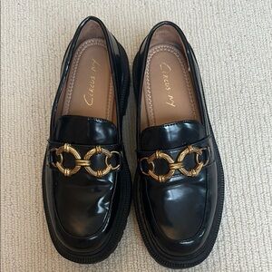 Circus NY SOLD OUT Black Loafers with Gold Accent